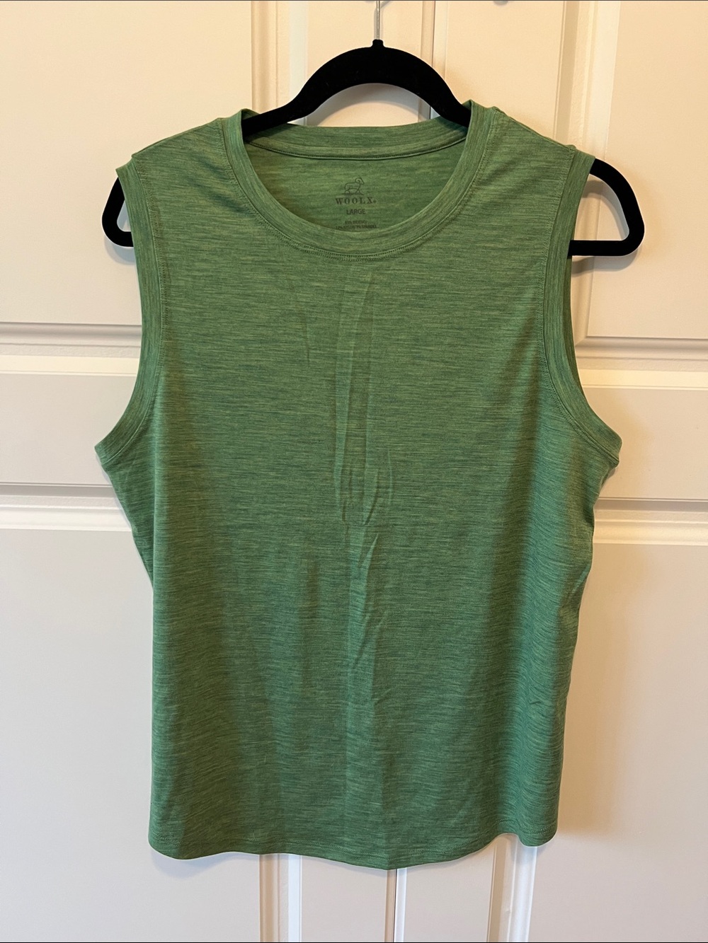 Woolx Bella Tunic Merino Wool Tank, Green, L